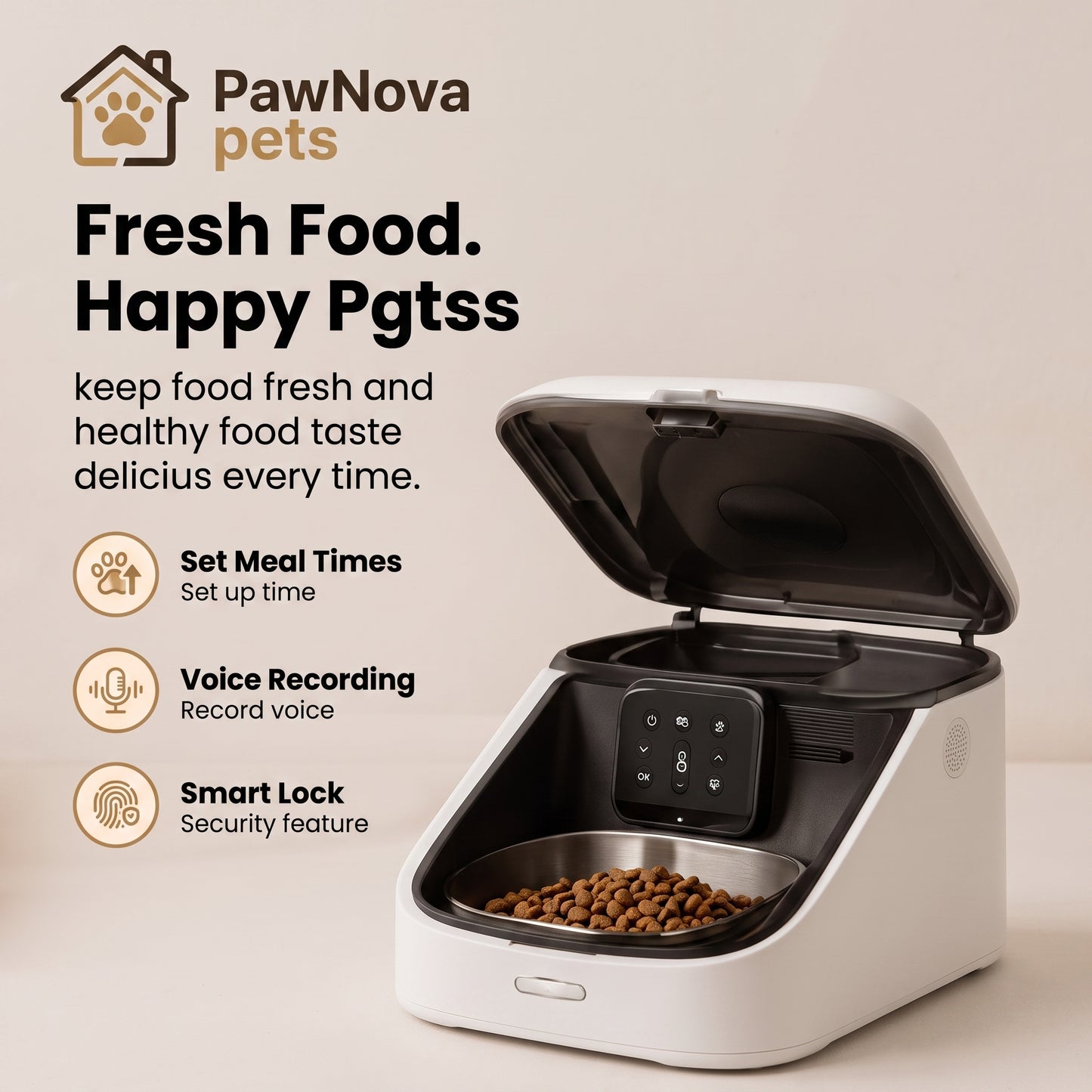PawNova Home™ SmartGuard Automatic Pet Feeder