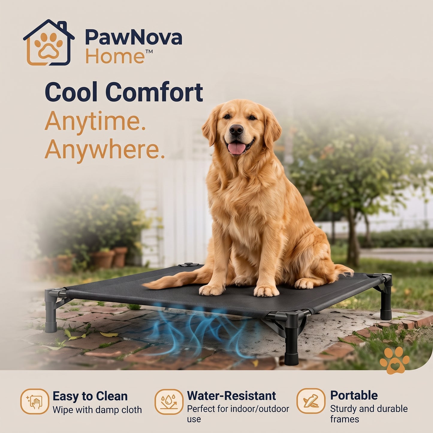 PawNova Home™ Elevated Cooling Dog Mat