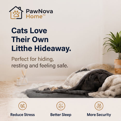 PawNova Home™ CozyHaven Premium Cat Cave Bed