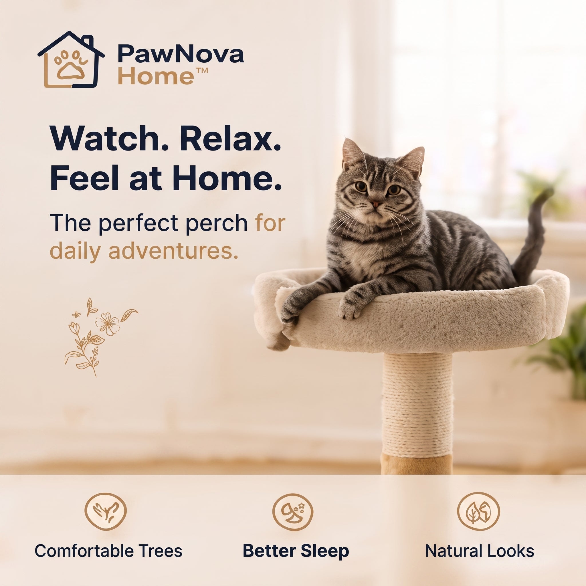 PawNova Home™ EcoNest Elevated Cat Perch