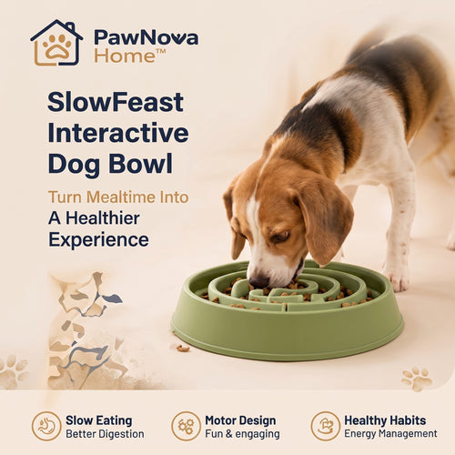 PawNova Home™ SlowFeast Interactive Dog Bowl