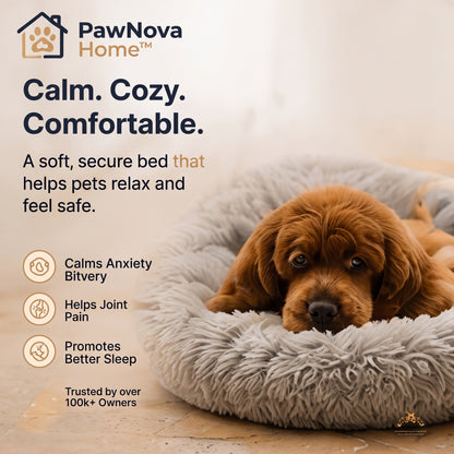 PawNova Home™ CalmComfort Anxiety Relief Pet Bed