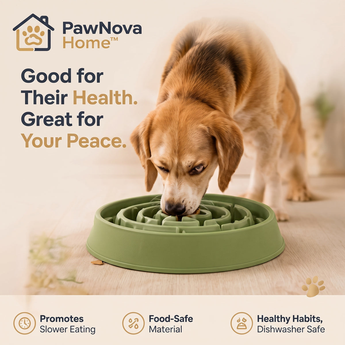 PawNova Home™ SlowFeast Interactive Dog Bowl