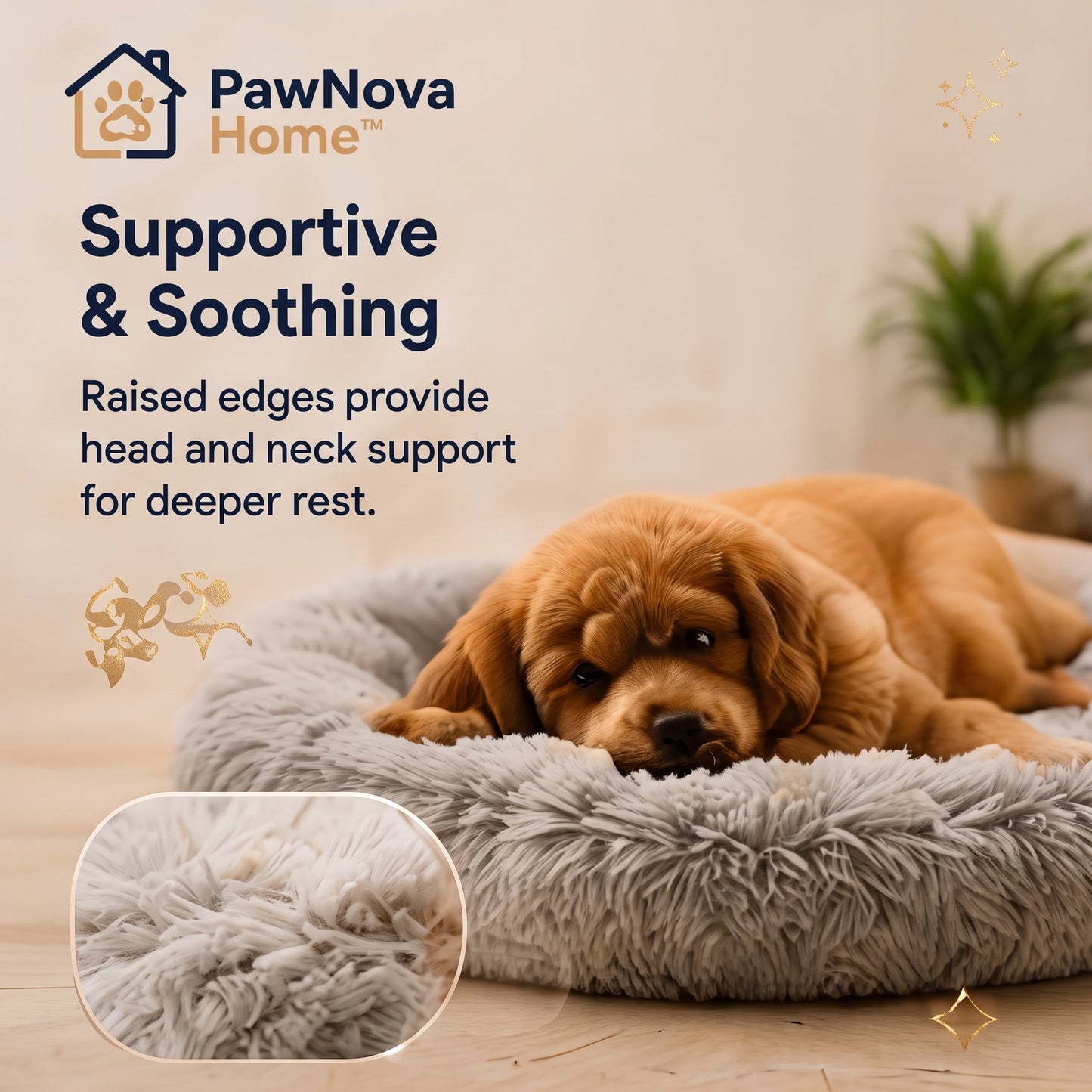 PawNova Home™ CalmComfort Anxiety Relief Pet Bed