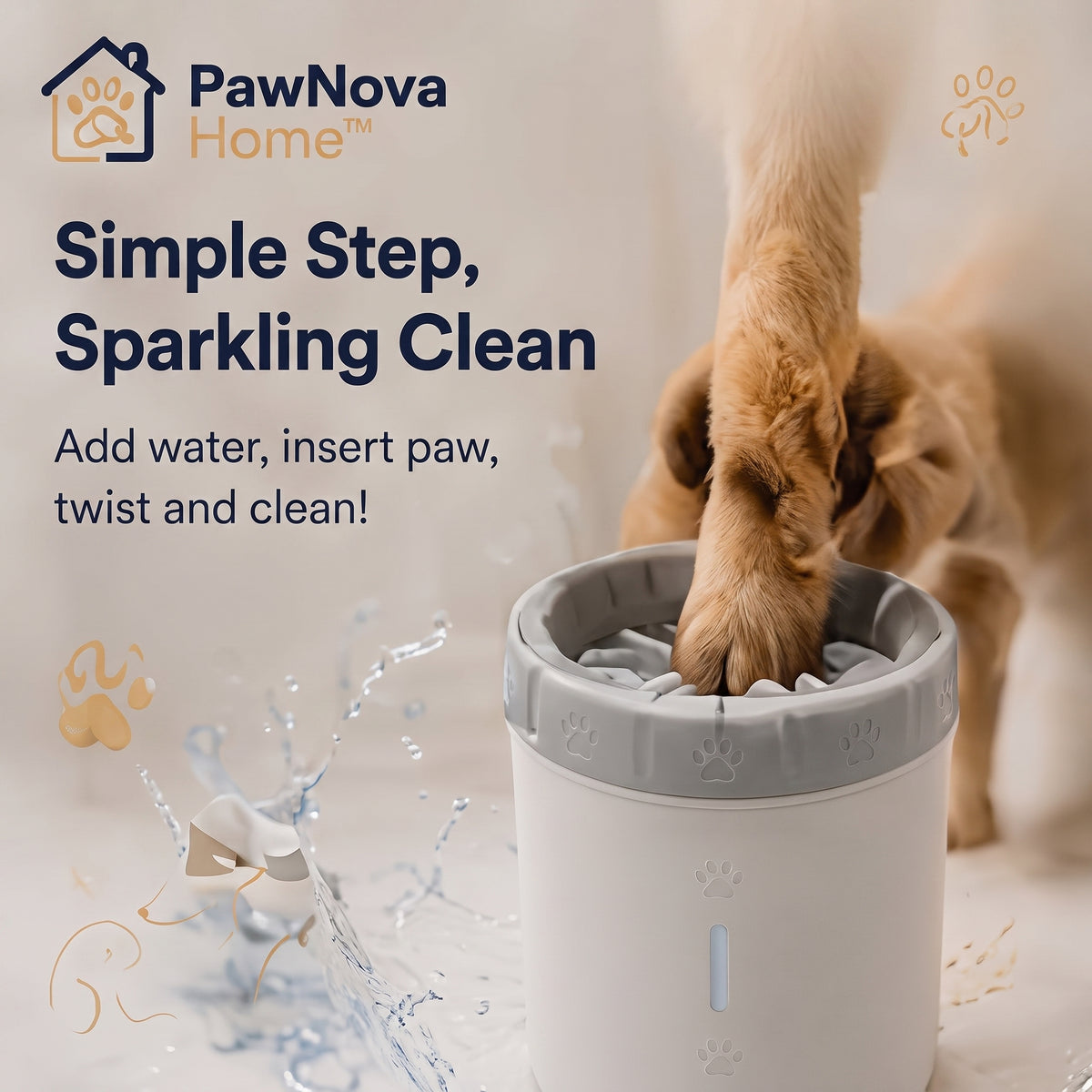 PawNova Home™ PawClean Portable Pet Washer