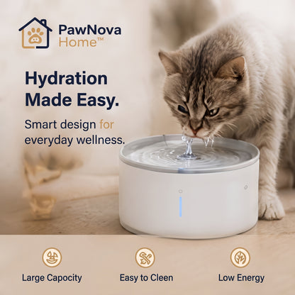 PawNova Home™ AquaFlow Smart Cat Water Fountain