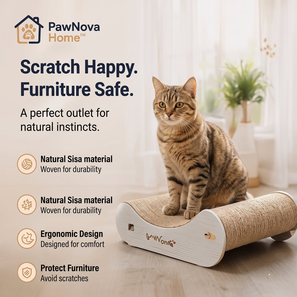 PawNova Home™ ScratchSafe Natural Cat Scratching Pad