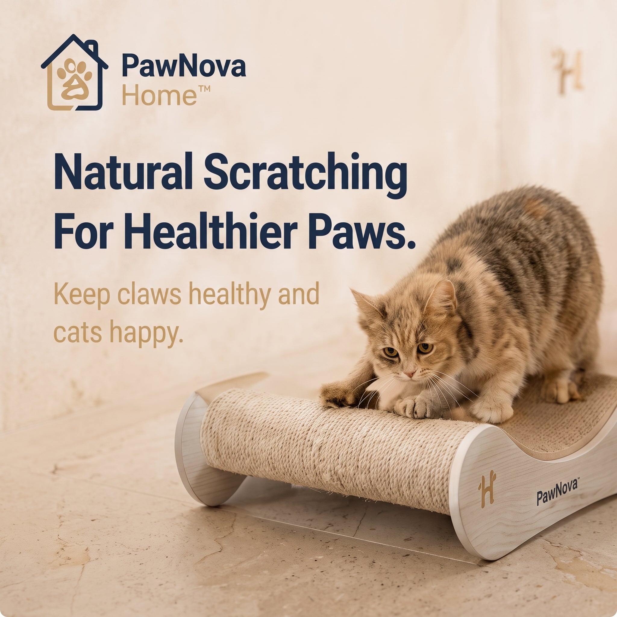 PawNova Home™ ScratchSafe Natural Cat Scratching Pad