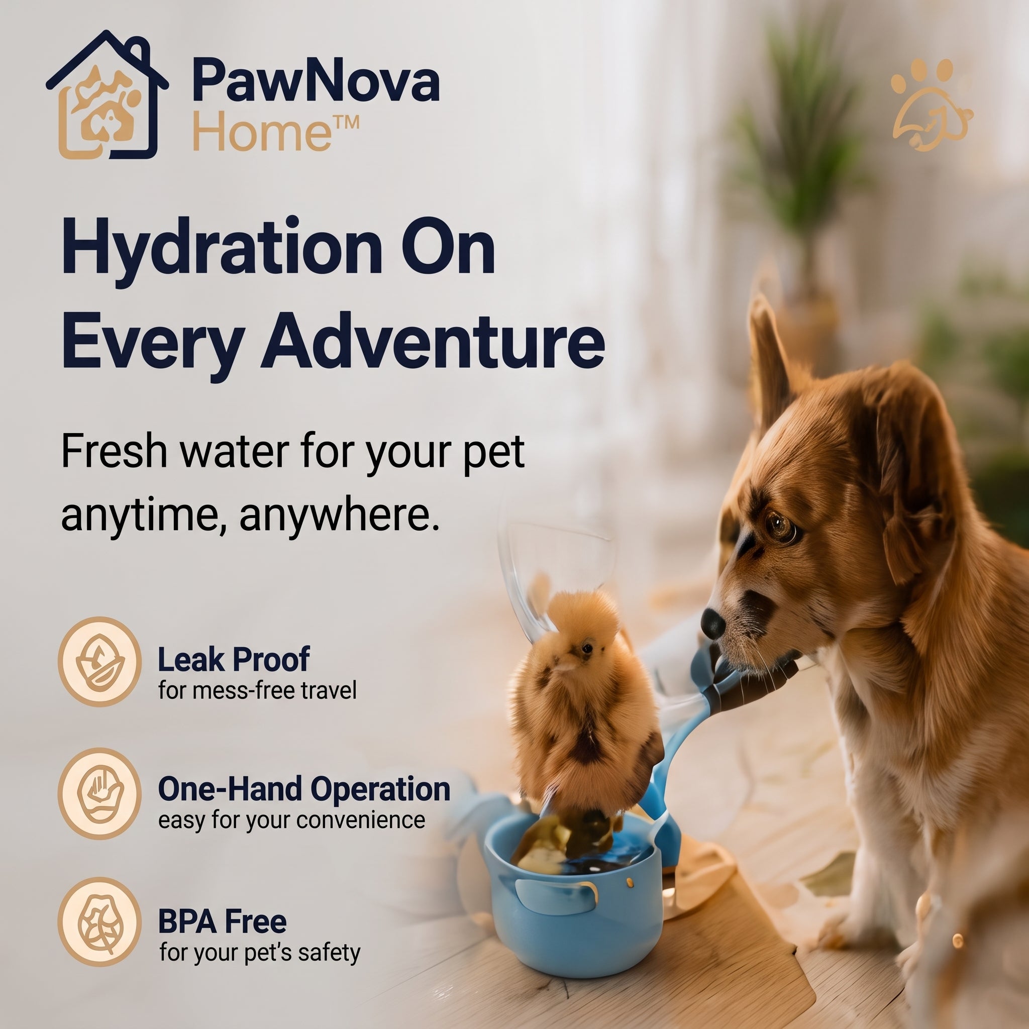 PawNova Home™ Portable Pet Water Bottle