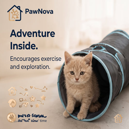 PawNova Home™ ComfortLoop Cat Tunnel