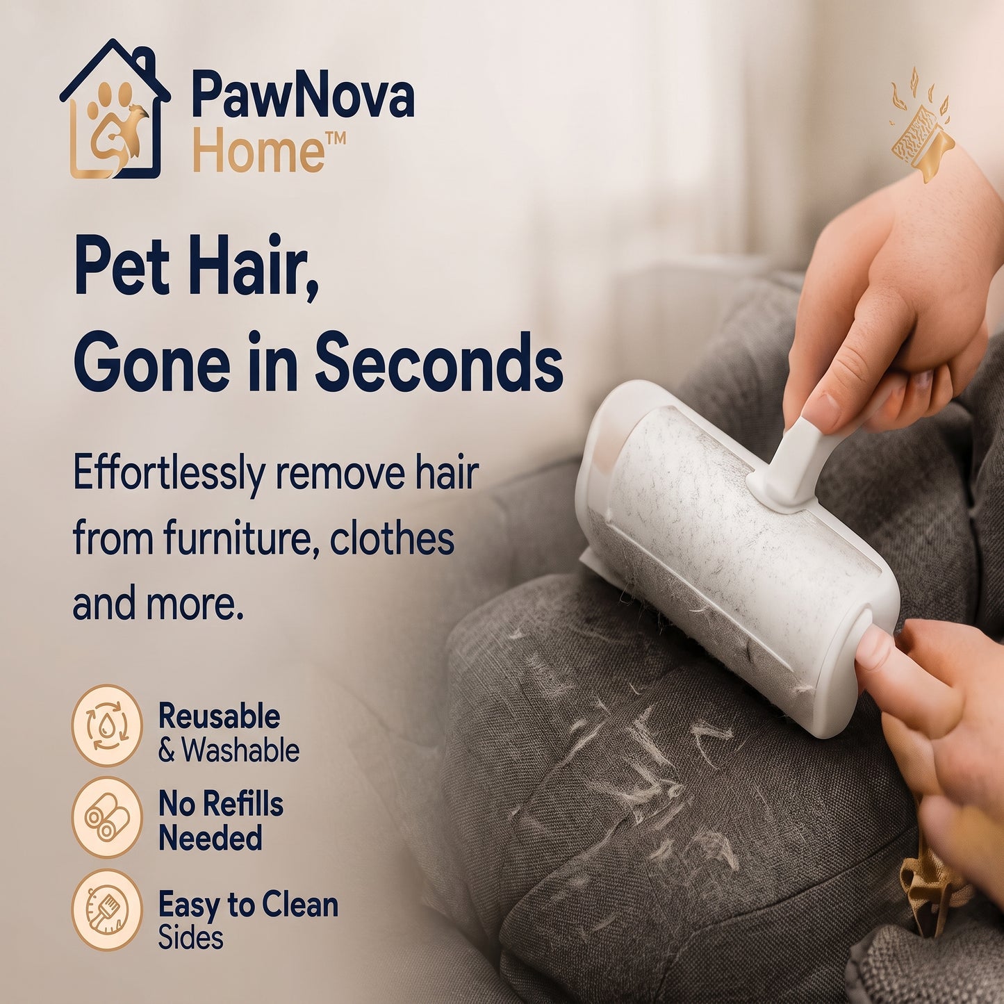 PawNova Home™ Pet Hair Removal Roller