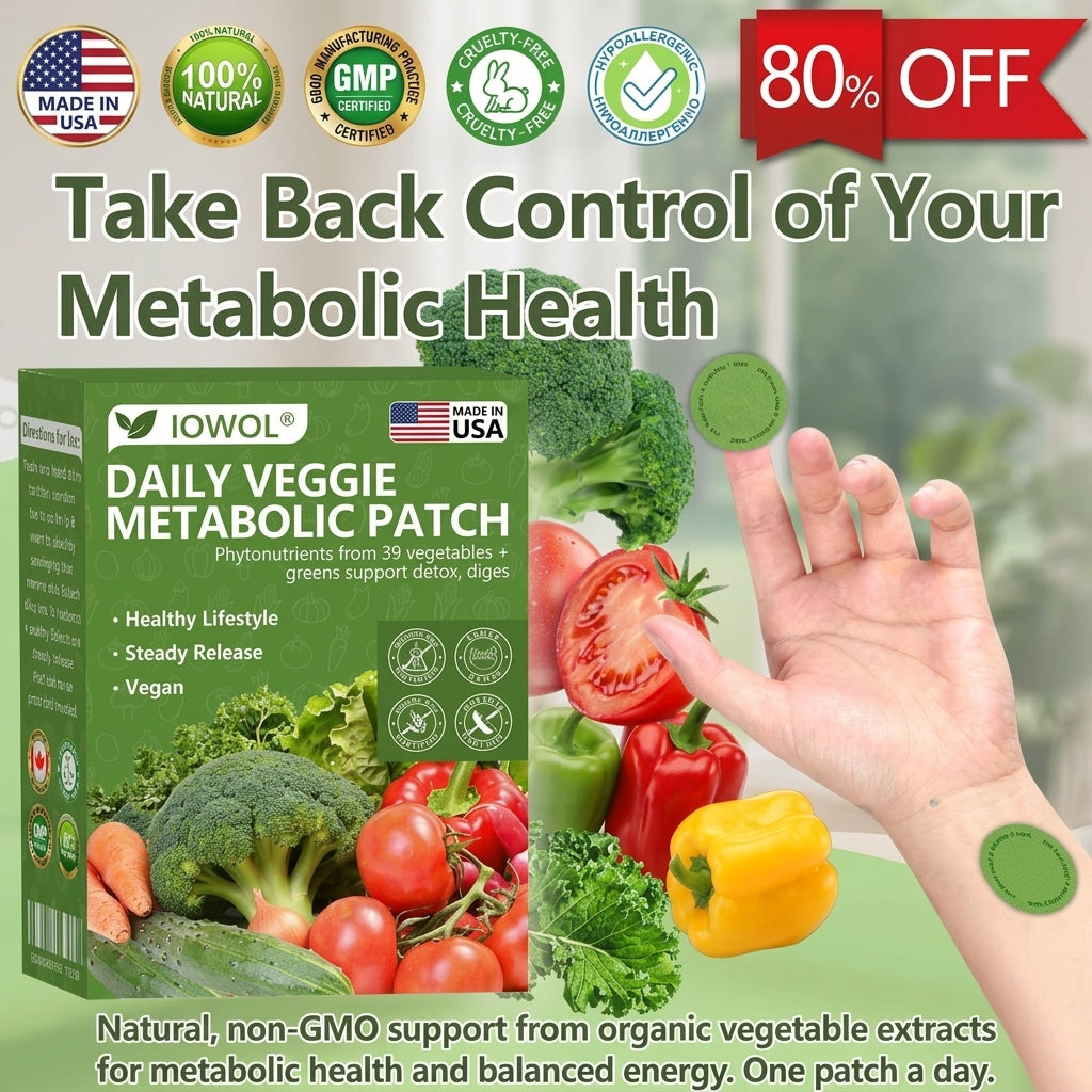 50%🥦𝐎𝐟𝐟𝐢𝐜𝐢𝐚𝐥 𝐒𝐭𝐨𝐫𝐞 | 𝐈𝐎𝐖𝐎𝐋® 𝐃𝐚𝐢𝐥𝐲 𝐕𝐞𝐠𝐞𝐭𝐚𝐛𝐥𝐞 𝐌𝐞𝐭𝐚𝐛𝐨𝐥𝐢𝐜 𝐏𝐚𝐭𝐜𝐡 𝐮𝐬𝐞𝐬 𝐨𝐫𝐠𝐚𝐧𝐢𝐜 𝐯𝐞𝐠𝐞𝐭𝐚𝐛𝐥𝐞 𝐞𝐱𝐭𝐫𝐚𝐜𝐭𝐬 𝐚𝐧𝐝 𝐩𝐡𝐲𝐭𝐨𝐧𝐮𝐭𝐫𝐢𝐞𝐧𝐭𝐬 𝐟𝐫𝐨𝐦 𝟑𝟗 𝐯𝐞𝐠𝐞𝐭𝐚𝐛𝐥𝐞𝐬 + 𝐠𝐫𝐞𝐞𝐧𝐬 𝐭𝐨 𝐬𝐮𝐩𝐩𝐨𝐫𝐭 𝐝𝐞𝐭𝐨𝐱, 𝐝𝐢𝐠𝐞𝐬𝐭𝐢𝐨𝐧 & 𝐦𝐞𝐭𝐚𝐛𝐨𝐥𝐢𝐜 𝐫𝐞𝐬𝐞𝐭, 𝐚𝐧𝐝 𝐛𝐨𝐨𝐬𝐭 𝐞𝐧𝐞𝐫𝐠𝐲 𝐟𝐨𝐫 𝐚𝐥𝐥-𝐝𝐚𝐲 𝐰𝐞𝐥𝐥𝐧𝐞𝐬𝐬.